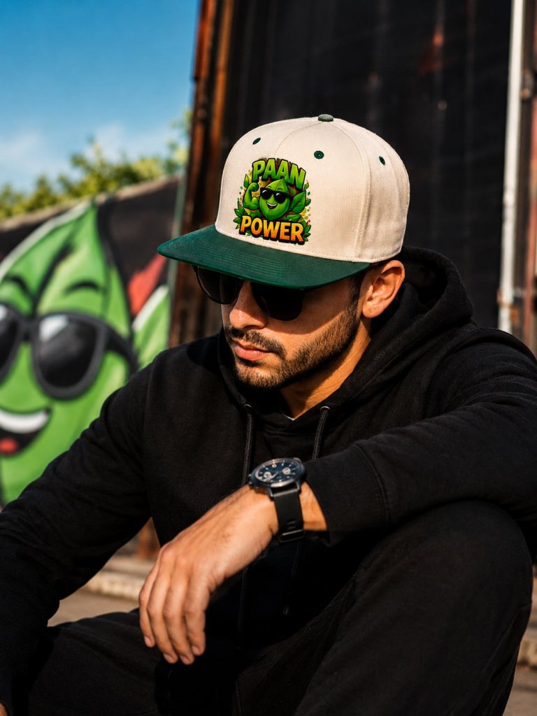 Paan Power Premium Two-Tone Snapback Cap - Shisha Shop