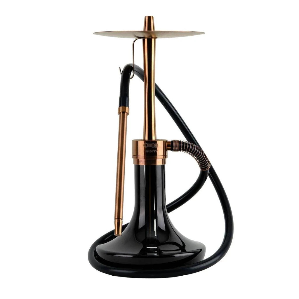 Oduman Infinity Hookah | Shisha Pipe | Hookah - Black Glass Bronze Body - Shisha Shop