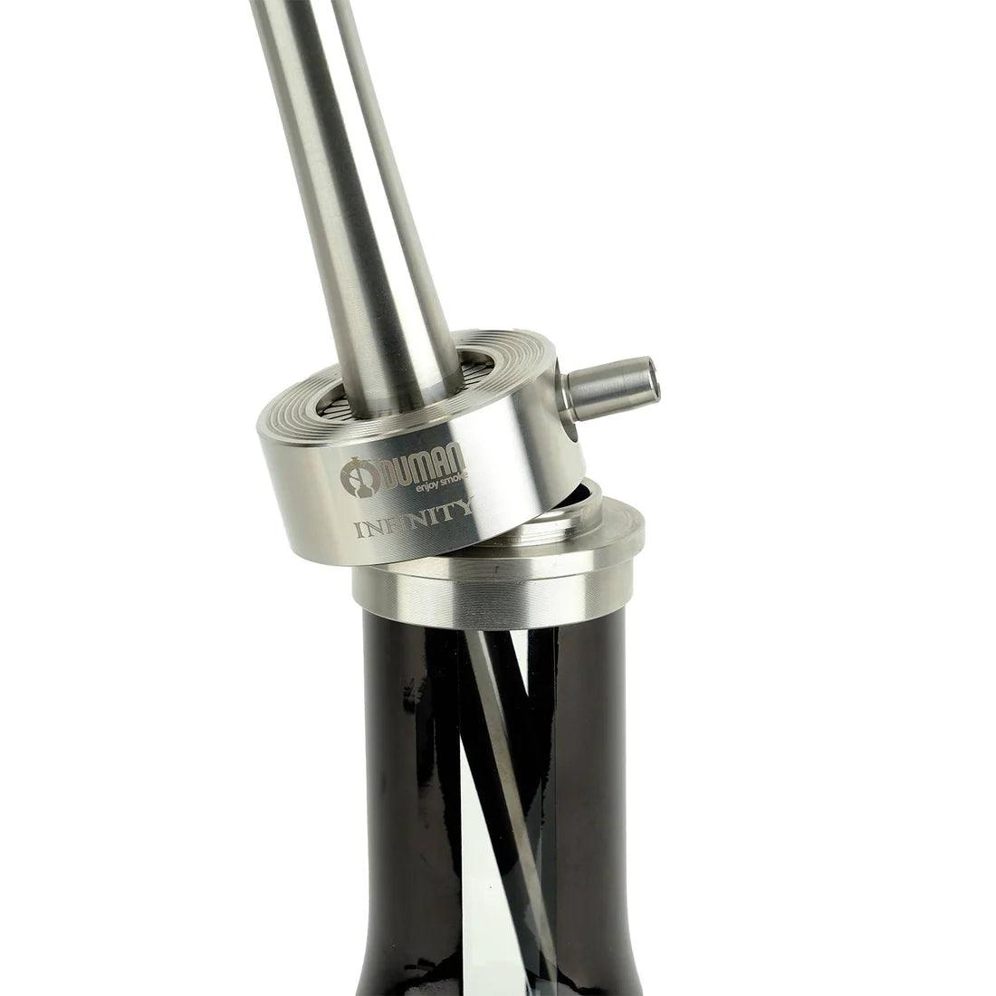 Oduman Infinity Hookah | Shisha Pipe | Hookah-Black Glass Silver Body - Shisha Shop