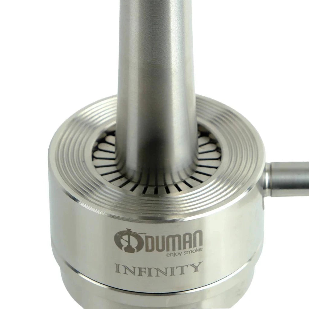Oduman Infinity Hookah | Shisha Pipe | Hookah - Clear Glass Silver Body - Shisha Shop