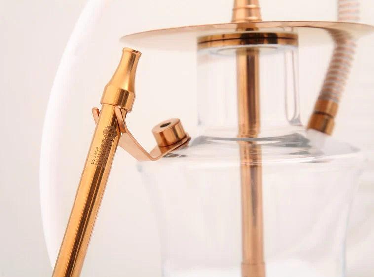 Oduman N2 Shisha Pipe | Hookah - Gold Clear Glass - Shisha Shop
