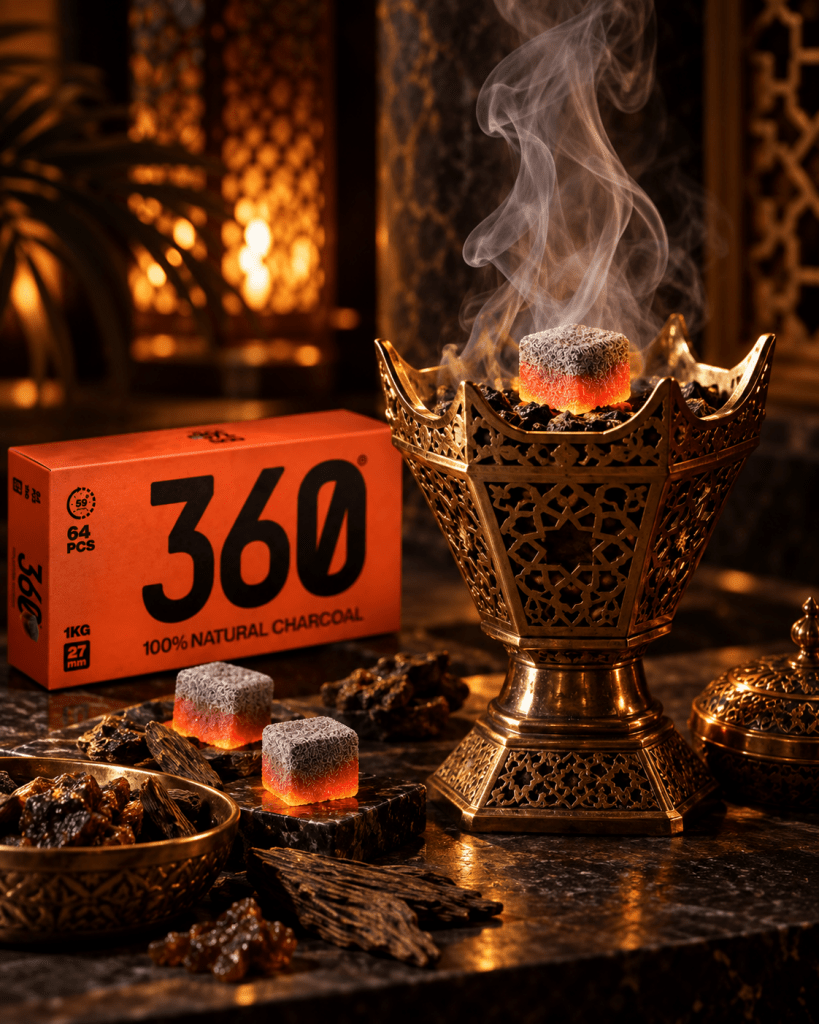 OVO 360 Premium Charcoal 27mm Cubes – 1kg (64 Pieces) - Shisha Shop