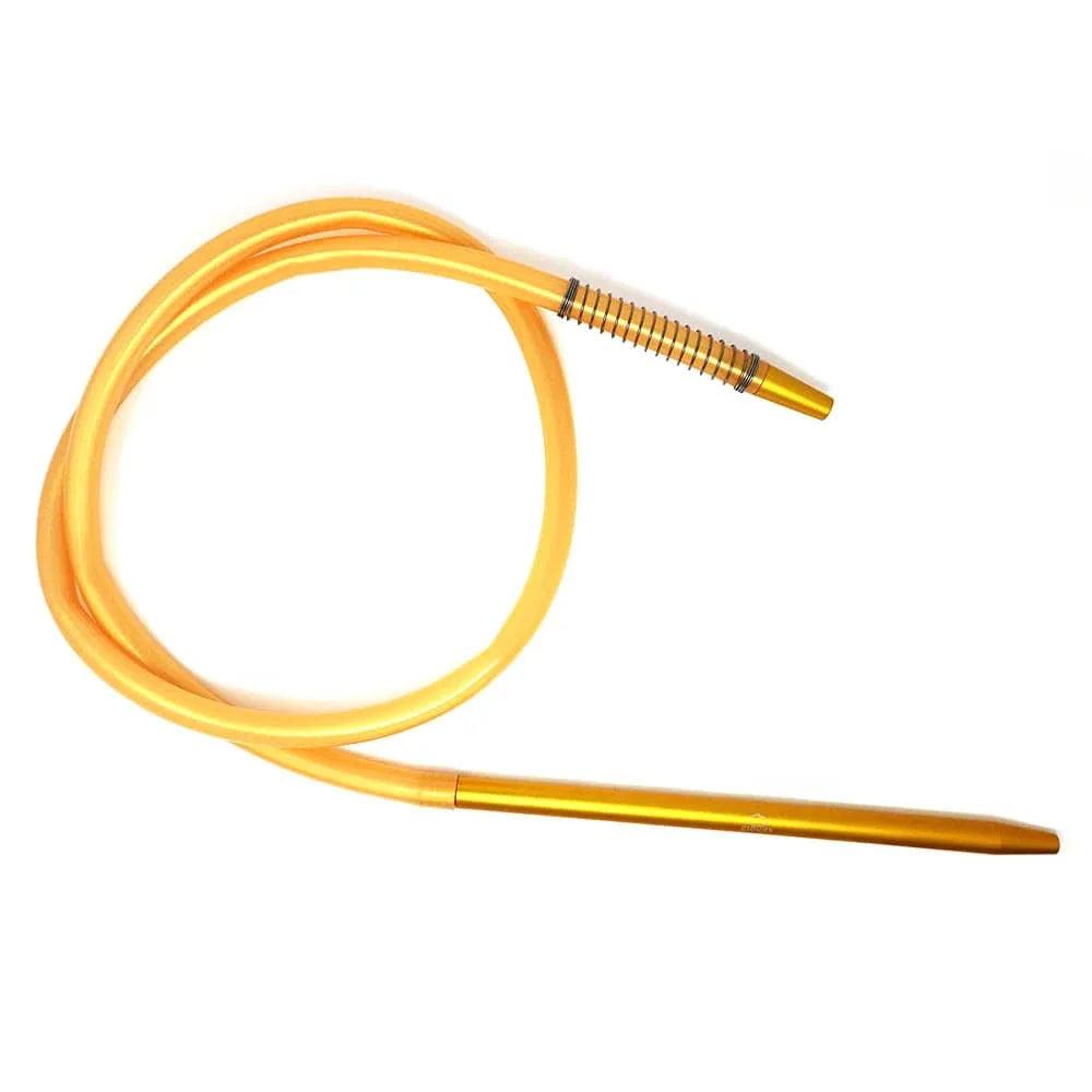 Matte Gold Silicone Hose - Shisha Shop