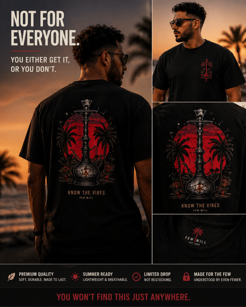 “Few Will Understand” Graphic Black Tee - Shisha Shop