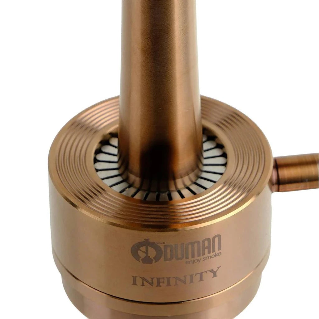 Oduman Infinity Hookah | Shisha Pipe | Hookah - Black Glass Bronze Body - Shisha Shop