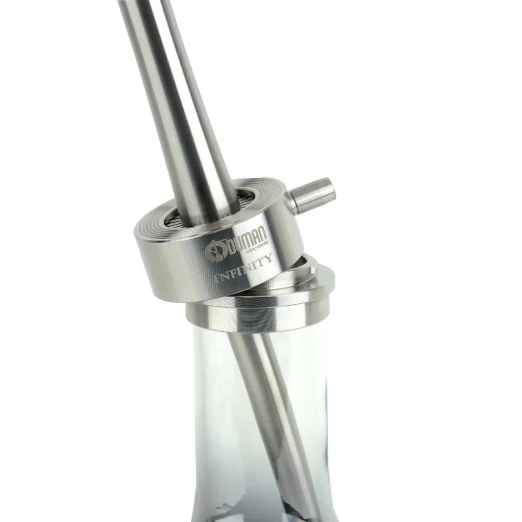 Oduman Infinity Hookah | Shisha Pipe | Hookah - Silver Glass Silver Body - Shisha Shop