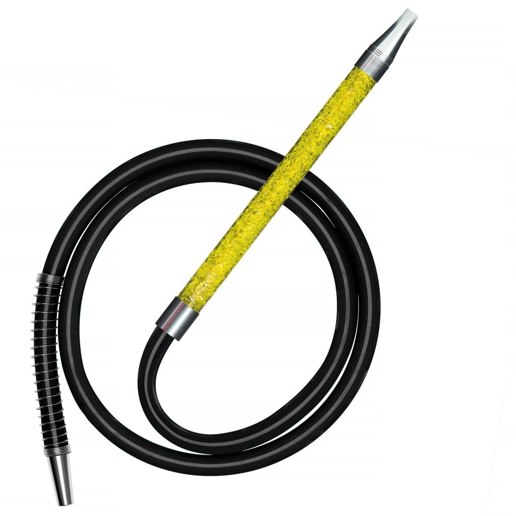 Yellow Silicone Ice Pipe - Cool and Stylish Hookah Hose|ShishaShop.com